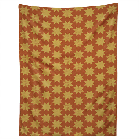 Little Arrow Design Co aztec stars yellow Tapestry