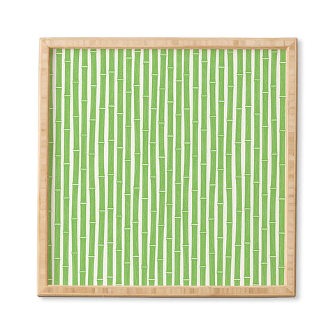 Little Arrow Design Co bamboo bright green Framed Wall Art