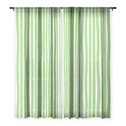 Little Arrow Design Co bamboo bright green Sheer Non Repeat