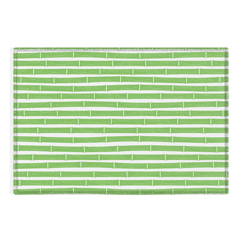 Little Arrow Design Co bamboo bright green Outdoor Rug