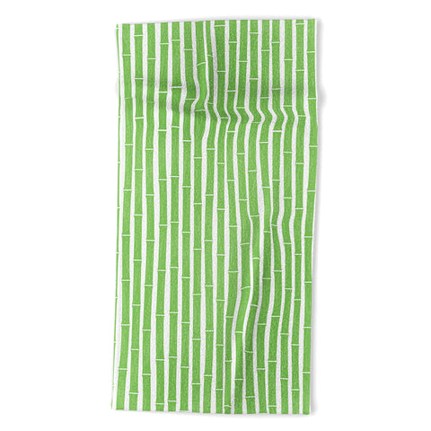 Little Arrow Design Co bamboo bright green Beach Towel