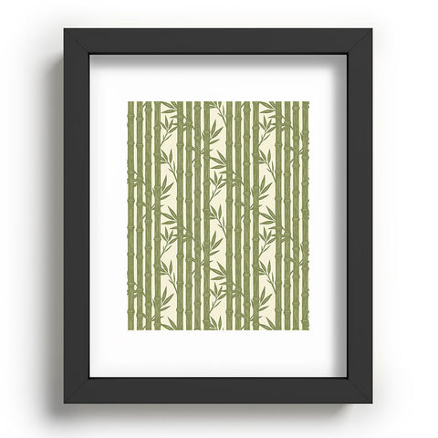 Little Arrow Design Co bamboo stripes green Recessed Framing Rectangle