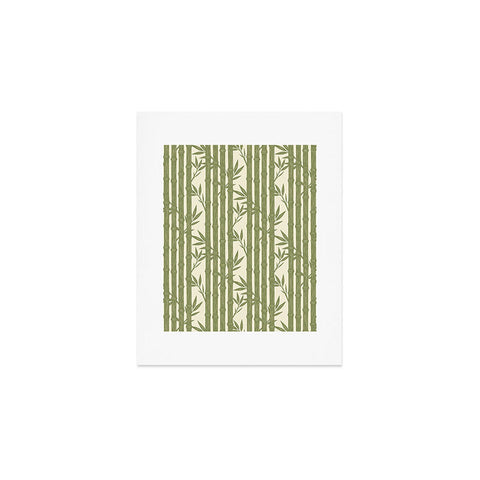 Little Arrow Design Co bamboo stripes green Art Print