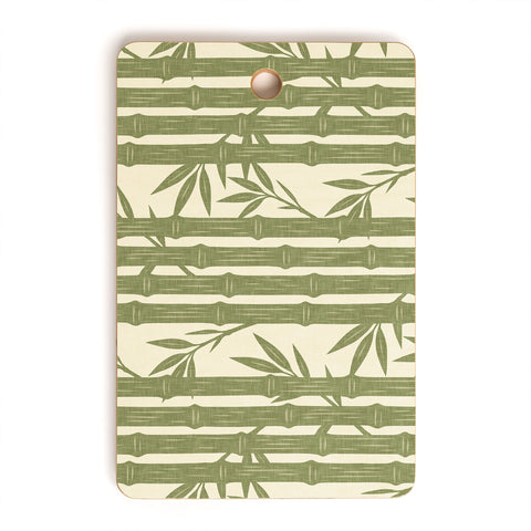 Little Arrow Design Co bamboo stripes green Cutting Board Rectangle