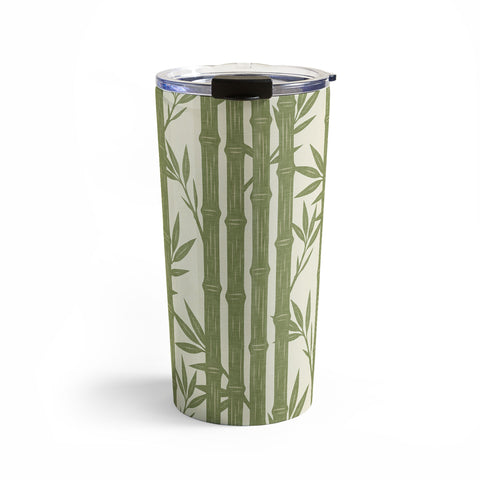 Little Arrow Design Co bamboo stripes green Travel Mug
