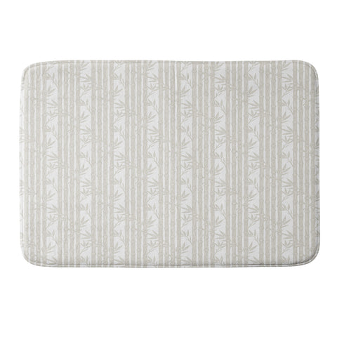 Little Arrow Design Co bamboo stripes neutral Memory Foam Bath Mat