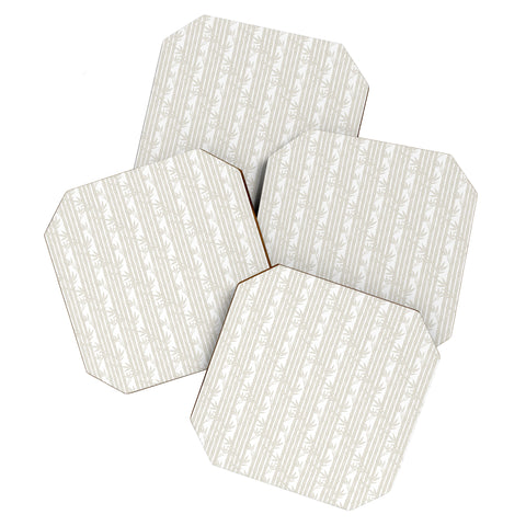 Little Arrow Design Co bamboo stripes neutral Coaster Set