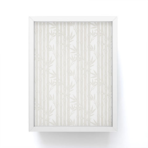 Little Arrow Design Co bamboo stripes neutral Framed Mini Art Print
