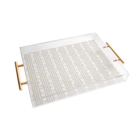 Little Arrow Design Co bamboo stripes neutral Acrylic Tray