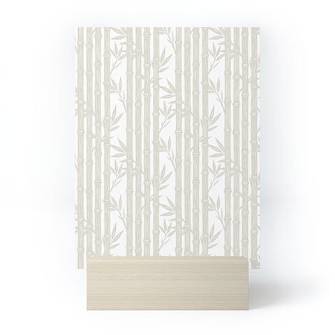 Little Arrow Design Co bamboo stripes neutral Mini Art Print