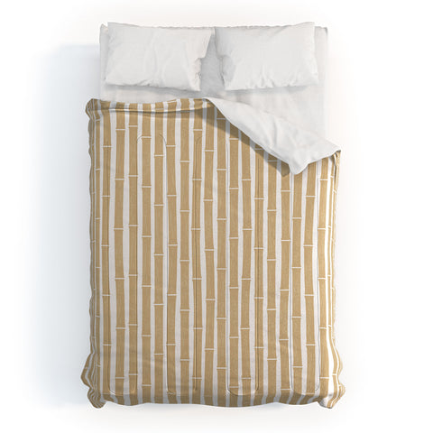 Little Arrow Design Co bamboo tiki gold Comforter