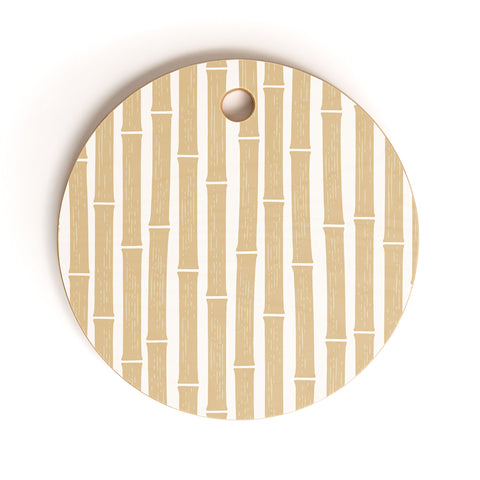 Little Arrow Design Co bamboo tiki gold Cutting Board Round