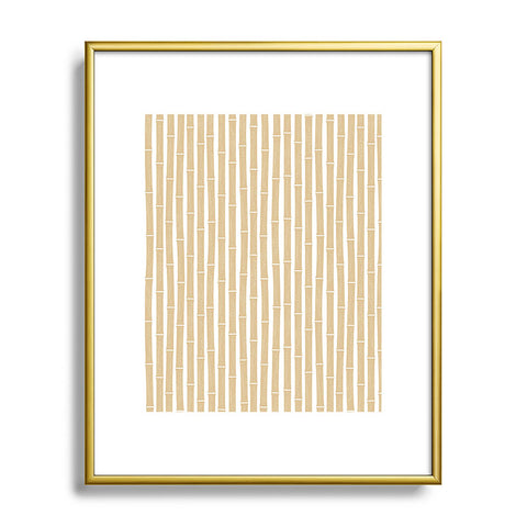 Little Arrow Design Co bamboo tiki gold Metal Framed Art Print