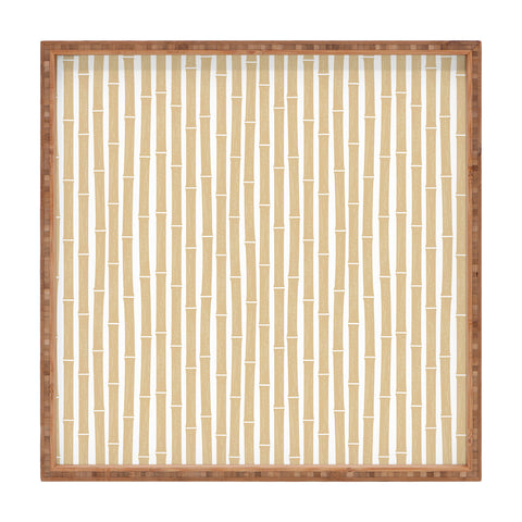 Little Arrow Design Co bamboo tiki gold Square Tray