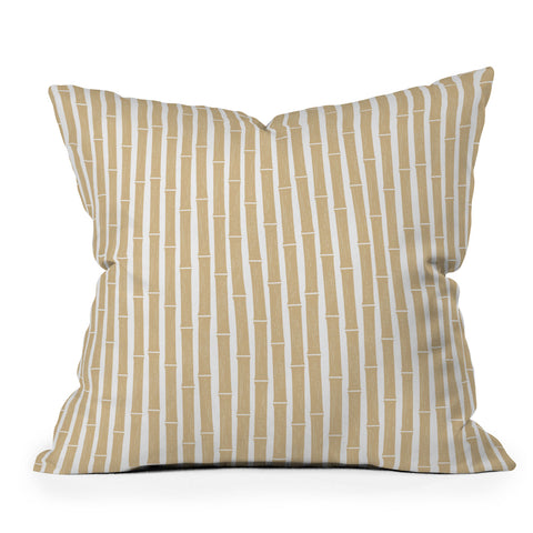 Little Arrow Design Co bamboo tiki gold Throw Pillow