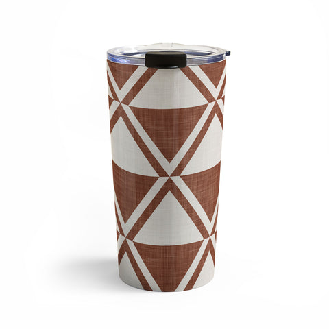 Little Arrow Design Co bodhi geo diamonds rust Travel Mug