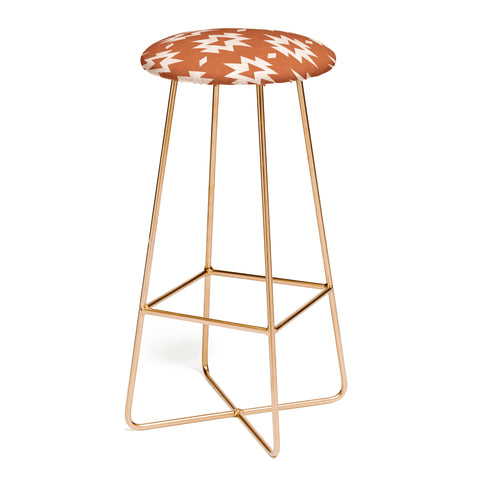 Little Arrow Design Co boho aztec stars on rust Bar Stool