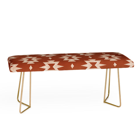 Little Arrow Design Co boho aztec stars on rust Bench