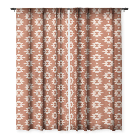Little Arrow Design Co boho aztec stars on rust Sheer Non Repeat