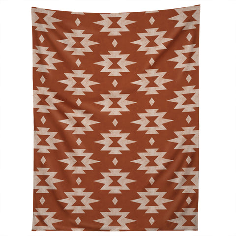 Little Arrow Design Co boho aztec stars on rust Tapestry