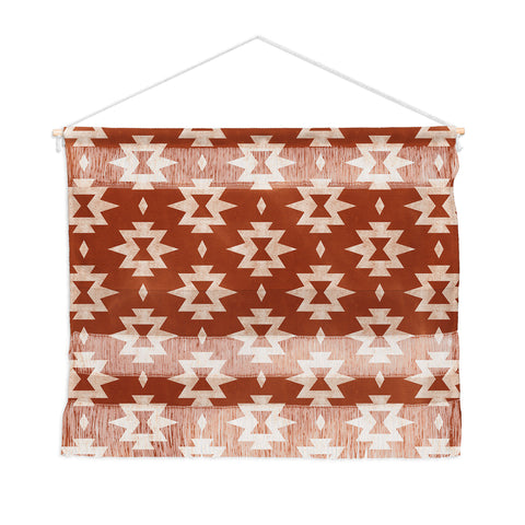 Little Arrow Design Co boho aztec stars on rust Wall Hanging Landscape