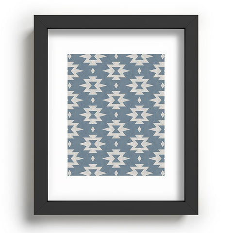 Little Arrow Design Co boho aztec stars vintage blue Recessed Framing Rectangle