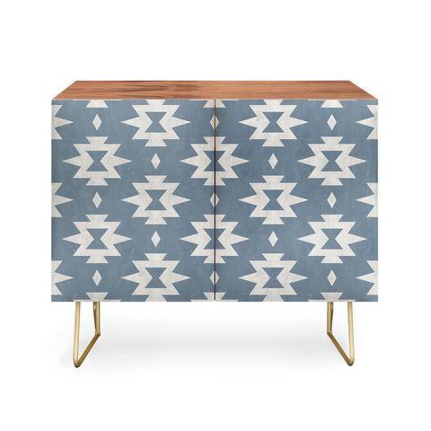 Little Arrow Design Co boho aztec stars vintage blue Credenza