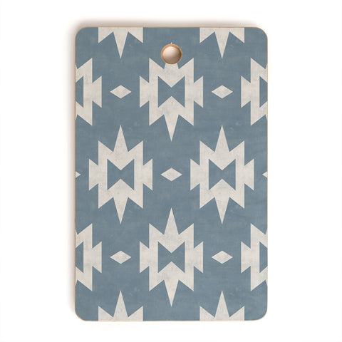 Little Arrow Design Co boho aztec stars vintage blue Cutting Board Rectangle