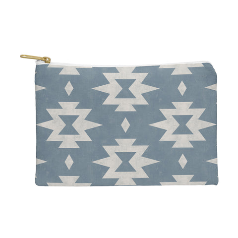 Little Arrow Design Co boho aztec stars vintage blue Pouch