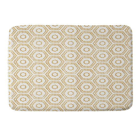 Little Arrow Design Co boho hexagons cream Memory Foam Bath Mat