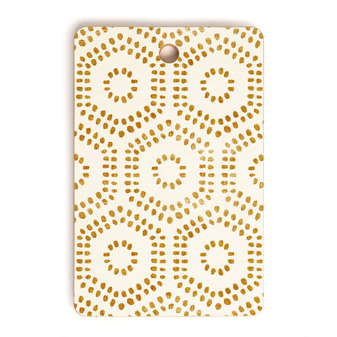 Little Arrow Design Co boho hexagons cream Cutting Board Rectangle