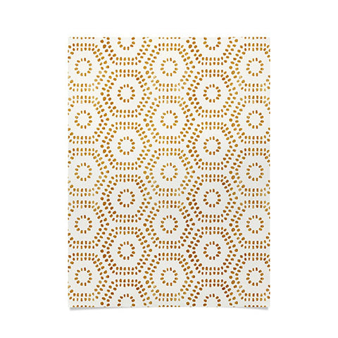 Little Arrow Design Co boho hexagons cream Poster