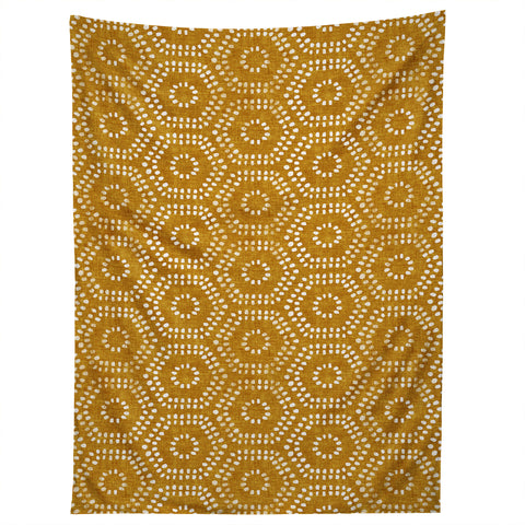Little Arrow Design Co boho hexagons gold Tapestry