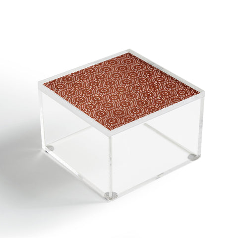 Little Arrow Design Co boho hexagons rust Acrylic Box