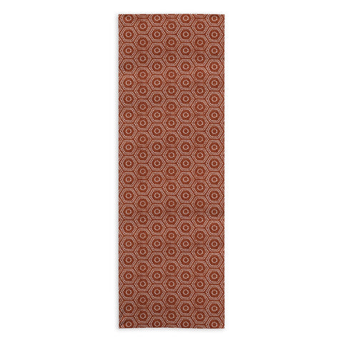 Little Arrow Design Co boho hexagons rust Yoga Towel