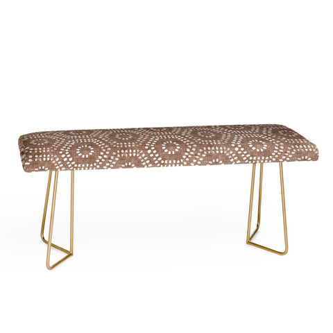 Little Arrow Design Co boho hexagons taupe Bench