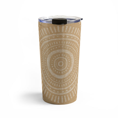 Little Arrow Design Co boho sun and stars tan Travel Mug