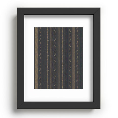 Little Arrow Design Co branch stripes charcoal Recessed Framing Rectangle
