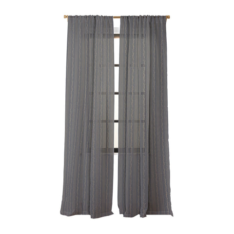 Little Arrow Design Co branch stripes charcoal Sheer Non Repeat