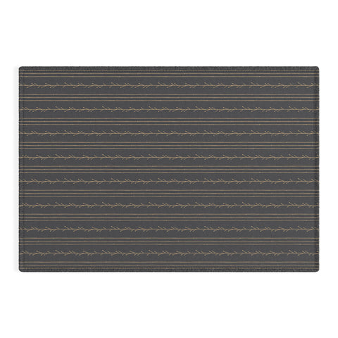 Little Arrow Design Co branch stripes charcoal Outdoor Rug