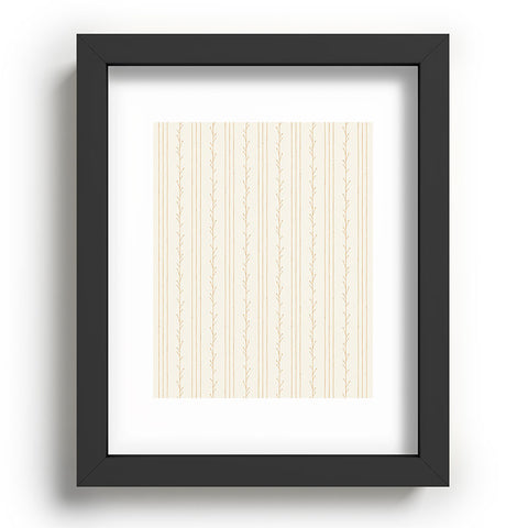 Little Arrow Design Co branch stripes cream Recessed Framing Rectangle