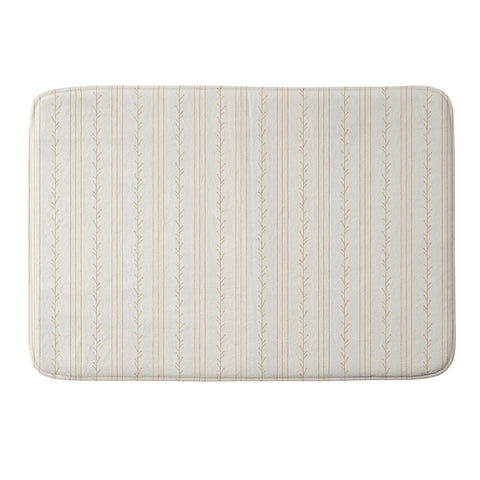 Little Arrow Design Co branch stripes cream Memory Foam Bath Mat