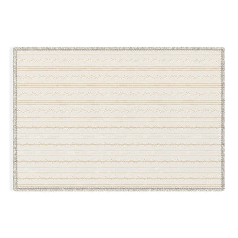 Little Arrow Design Co branch stripes cream Outdoor Rug