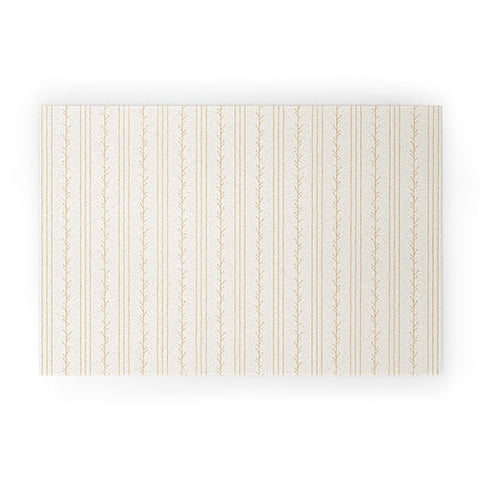 Little Arrow Design Co branch stripes cream Welcome Mat