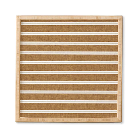 Little Arrow Design Co Cadence stripes rust beige Framed Wall Art