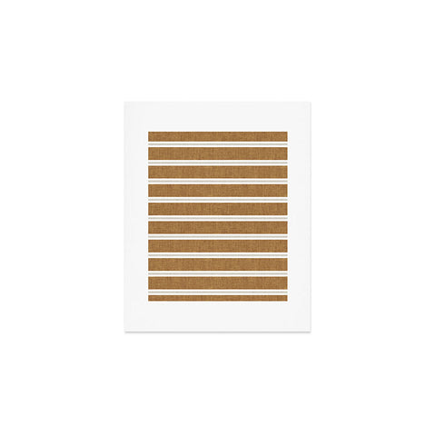 Little Arrow Design Co Cadence stripes rust beige Art Print