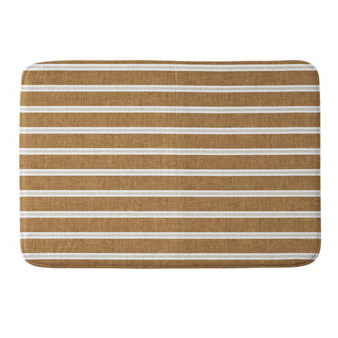 Little Arrow Design Co Cadence stripes rust beige Memory Foam Bath Mat
