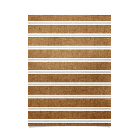 Little Arrow Design Co Cadence stripes rust beige Poster