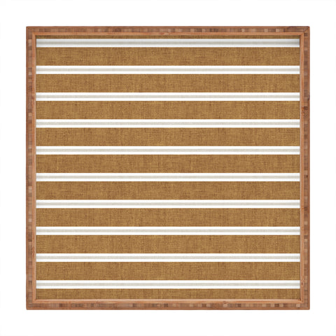 Little Arrow Design Co Cadence stripes rust beige Square Tray