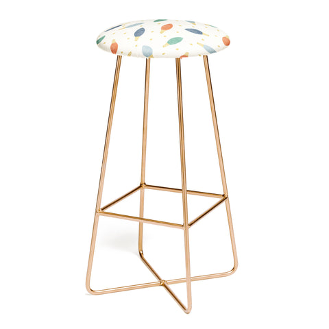 Little Arrow Design Co christmas lights on cream Bar Stool